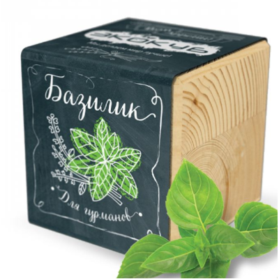 Экокуб "Базилик" (сувенирный семенной материал) 