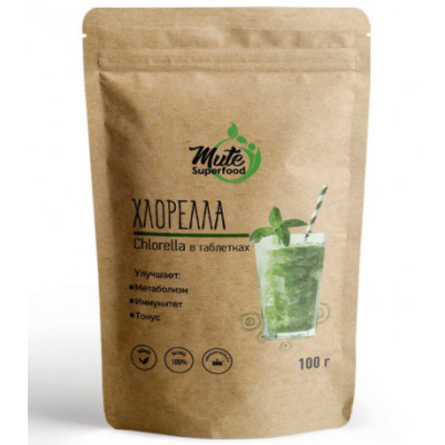 Хлорелла в таблетках 100 г (MUTE SUPERFOOD)