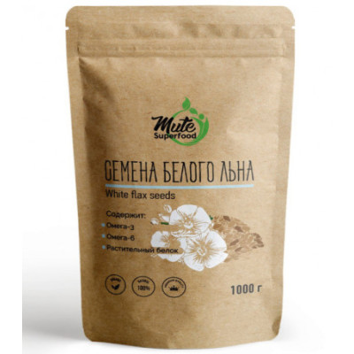 Семена белого льна 1000 г (MUTE SUPERFOOD)
