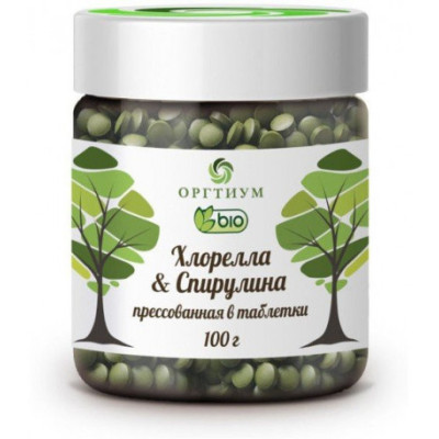 Хлорелла & Спирулина в таблетках 100 г (Оргтиум)