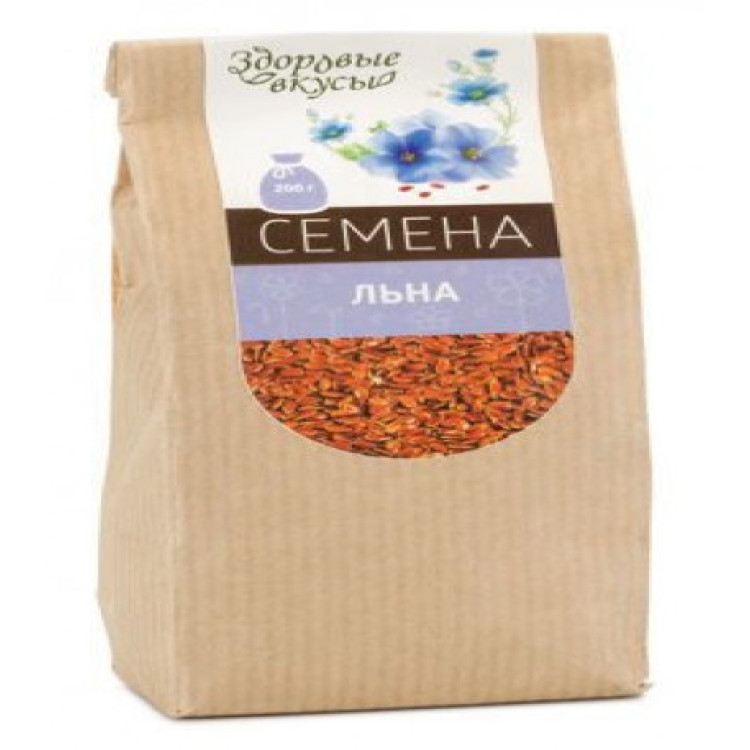 Семена льна 200 г (Здоровые вкусы) Семена льна 200 г (Здоровые вкусы)