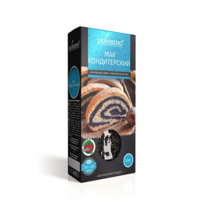 Семена мака кондитерские 200 г (Polezzno)