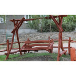 Садовые качели из крымского дуба в стиле Рустик. Садовые качели из крымского дуба в стиле Рустик.