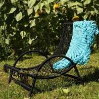 Плетеное кресло шезлонг BA 1008.1 blk