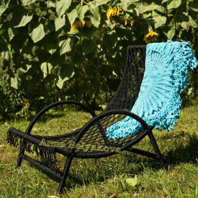Плетеное кресло шезлонг BA 1008.1 blk