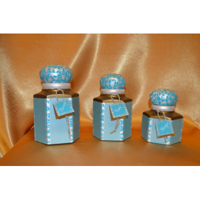 Набор баночек шестигранных из 3 шт.