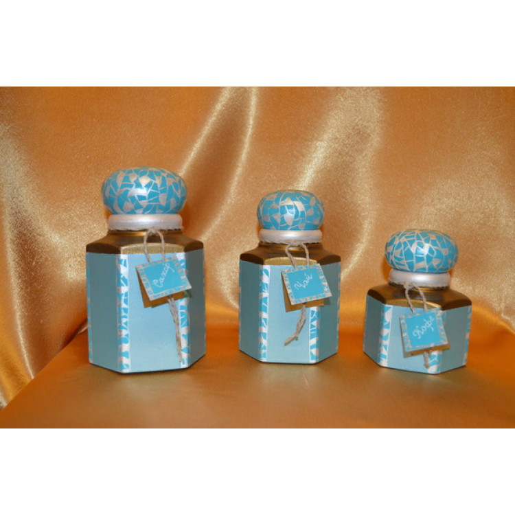 Набор баночек шестигранных из 3 шт. Набор баночек шестигранных из 3 шт.