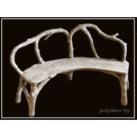 Скамья полукруглая стиль Faux bois