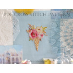 Акварельное Цветочное Мороженое - схема для вышивки крестом Акварельное Цветочное Мороженое - схема для вышивки крестом