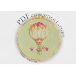 Акварельный воздушный шар - схема для вышивки крестом Акварельный воздушный шар - схема для вышивки крестом