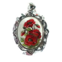 Кулон перламутровый с росписью