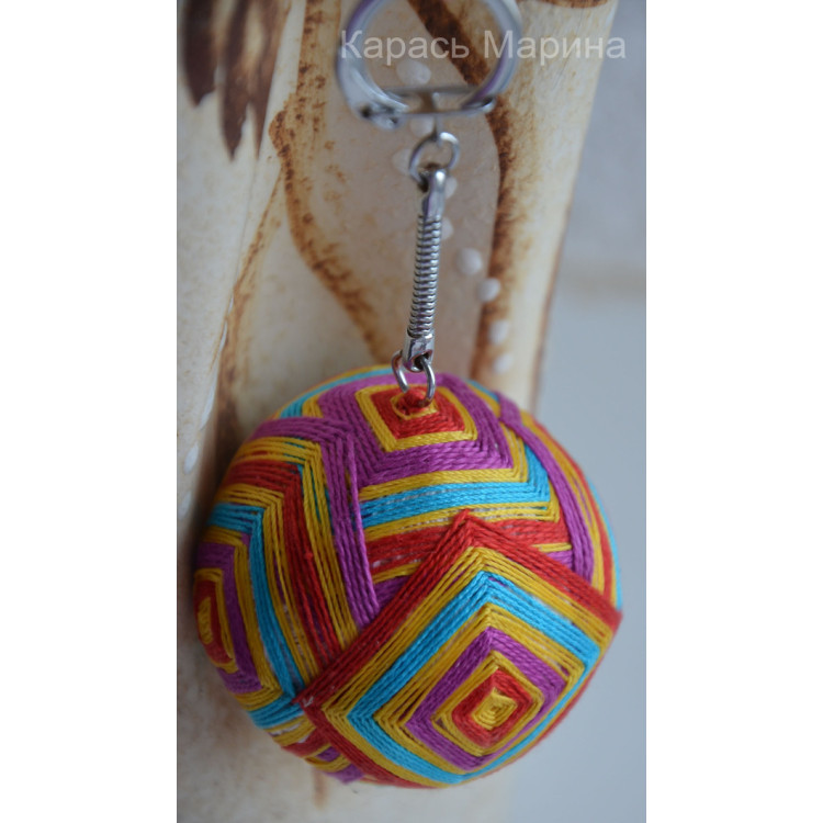 Темари Геометрический орнамент Материал: нити мулине. Диаметр 5см. Темари Геометрический орнамент Материал: нити мулине. Диаметр 5см.