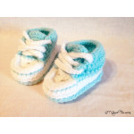 Вязаные пинетки кеды для мальчика Вязаные пинетки кеды для мальчика